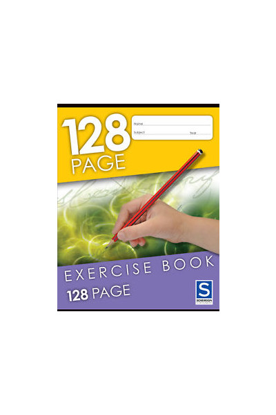 Sovereign Exercise Book (225x175mm) - 8mm Ruled: 128 Pages (Pack of 10)