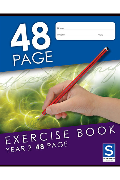 Sovereign Exercise Book (225x175mm) - Year 2 Ruled: 48 Pages (Pack of 20)