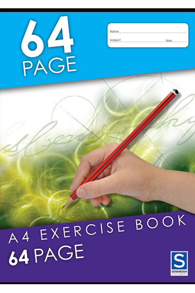 Sovereign Exercise Book (A4) - 8mm Ruled: 64 Pages (Single)