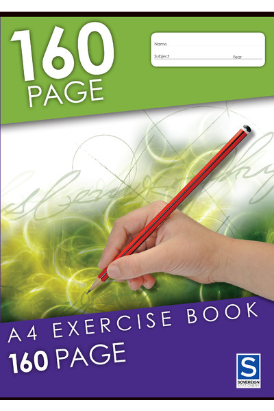 Sovereign Exercise Book (A4) - 8mm Ruled: 160 Pages (Pack of 10)