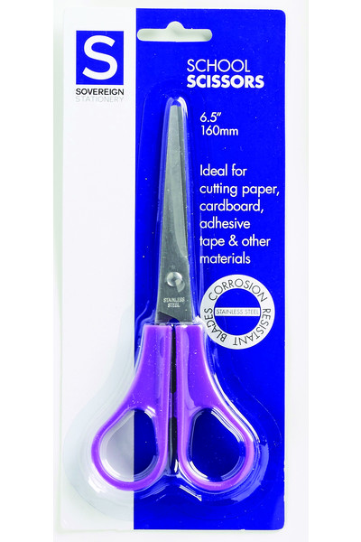 Sovereign School Scissors - 16cm: Purple Handle