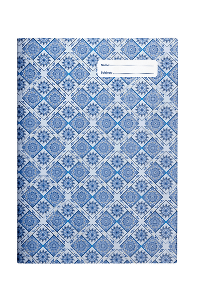 A4 Book Cover - Boho Blue 2