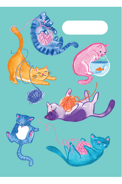 A4 Book Cover - Crazy Cats 2