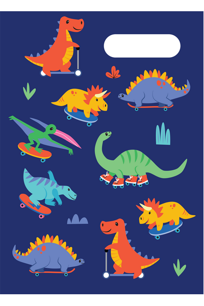 A4 Book Cover - Dino Skate Park