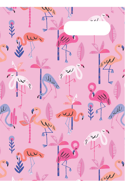 A4 Book Cover - Flamingo Splash