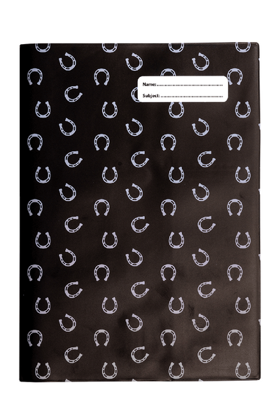 A4 Book Cover - Black & White Horses 6