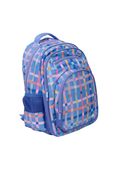 Big Kids Backpack - Pastel Plaid