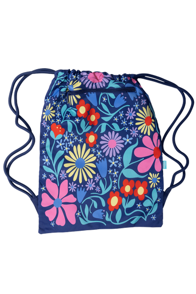 Big Drawstring Bag - Flower Fun