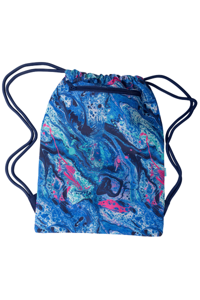Big Drawstring Bag - Liquid Marble
