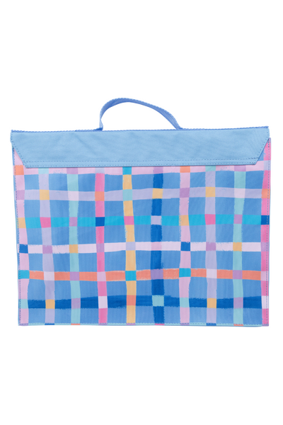 Library Bag - Pastel Plaid