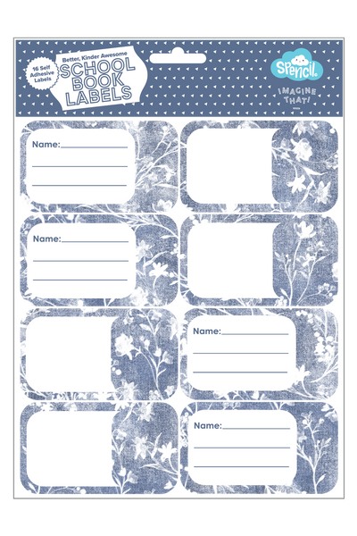 Book Labels - Denim Daze