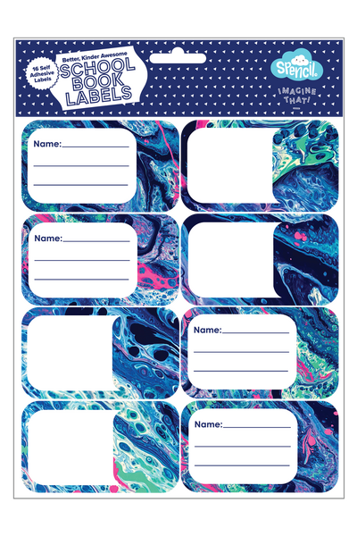 Book Labels - Liquid Marble