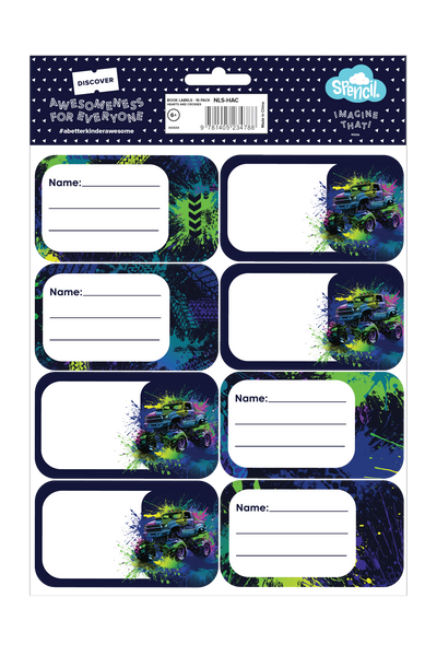 Book Labels - Mega Wheels