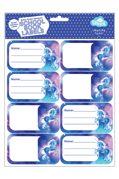 Book Labels - Moonlit Unicorn