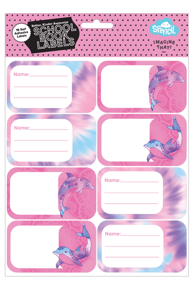 Book Labels - Tie Dye Splash