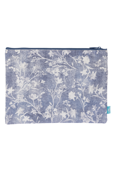 A4 Twin Zip Pencil Case - Denim Daze