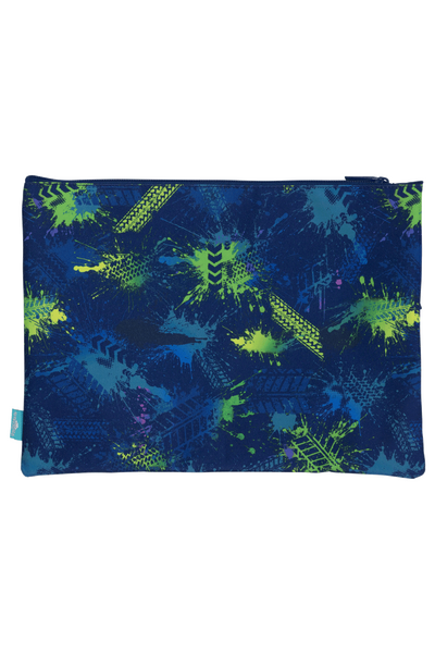 A4 Twin Zip Pencil Case - Mega Wheels