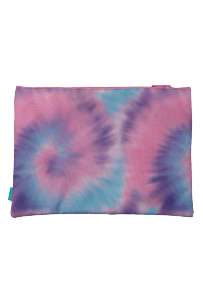 A4 Twin Zip Pencil Case - Tie Dye Splash