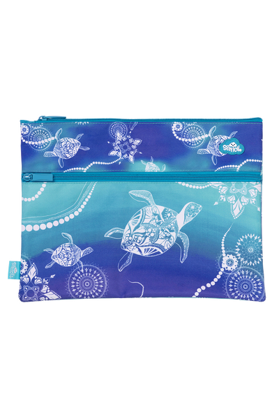 A4 Twin Zip Pencil Case - Turtle of Life