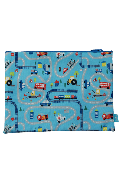 A4 Twin Zip Pencil Case - Tiny Town
