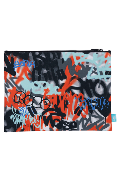A4 Twin Zip Pencil Case - Urban Scrawl