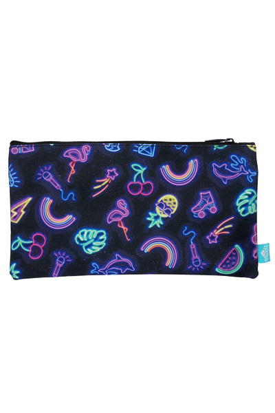 Twin Zip Pencil Case - Neon Party