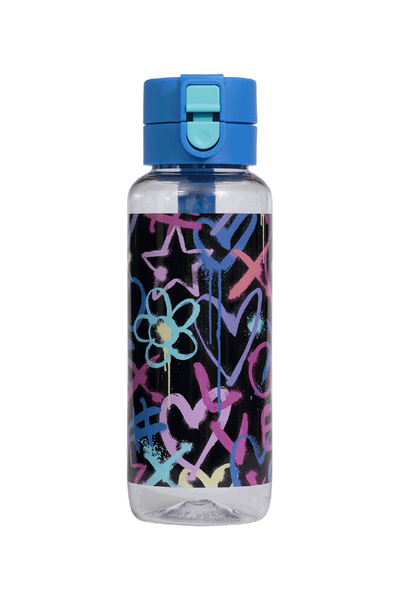 Big Water Bottle - 650ml - Hearts & Crosses
