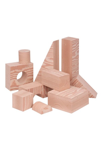 Mega Foam Blocks Woodgrain - Pack of 56