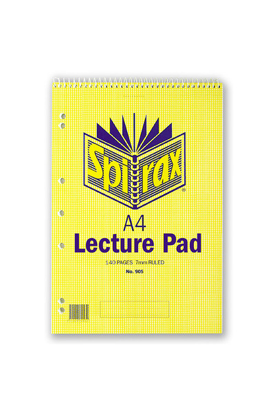 Spirax Lecture Pad 905 - A4 70 Leaf: Top Opening (Pack of 10)