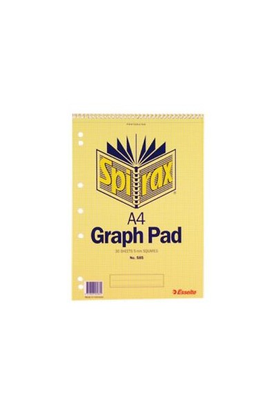 Spirax Graph Book 585 (A4) - 5mm (Pack of 10)
