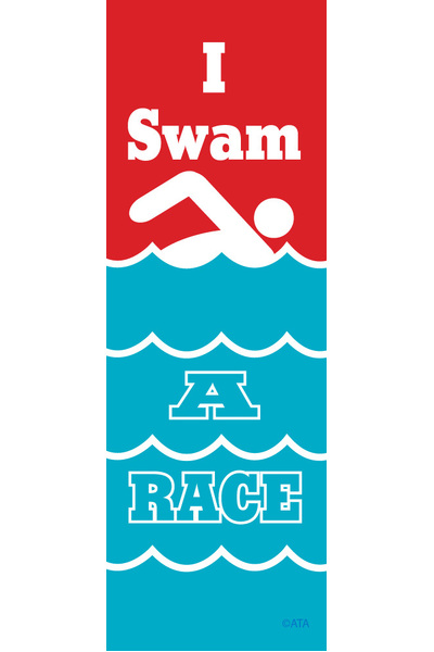 I Swam a Race Vinyl Ribbons (Self-Adhesive) - Pack of 100