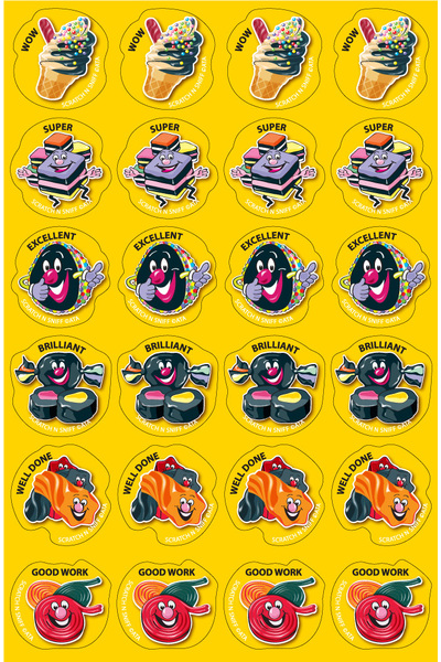 Liquorice Shaped ScentSations Stickers