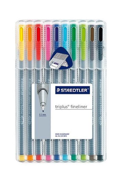 Staedtler - Triplus Fineliner (Box of 10): Assorted