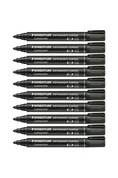 Staedtler - Lumocolor 352 Permanent Markers (Pack of 10): Black