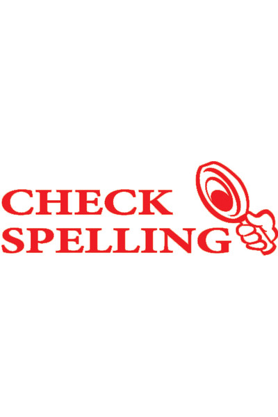 Shiny - Teacher Stamp: Check Spelling (Red)