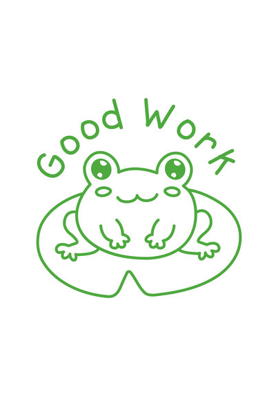 Good Work (Frog) - Merit Stamp