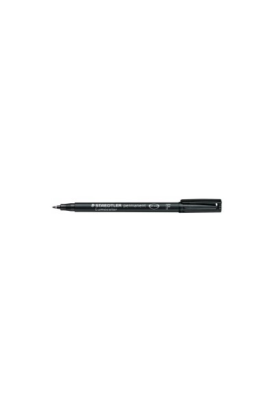 Staedtler Marker Pen - Lumocolor Permanent 318 0.6mm: F Black (Box of 10)