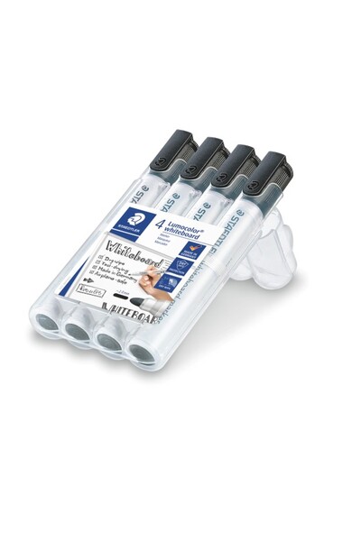Staedtler Whiteboard Marker 351 - Bullet: Black (Pack of 4)