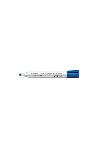 Staedtler Whiteboard Marker - Lumocolor 351B: Chisel Tip Blue (Box of 10)