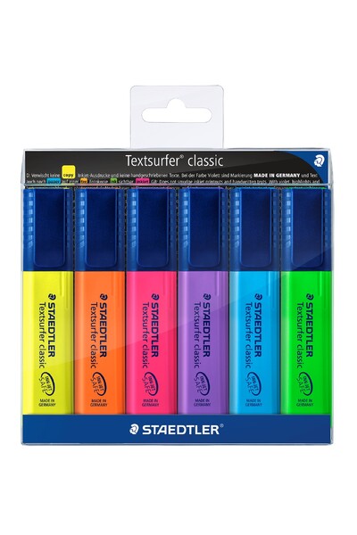 Staedtler Highlighter Textsurfer - Assorted (Wallet of 6)