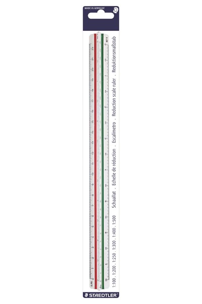 Ruler Scale Staedtler Triangular Din 1:100, 200, 250, 300, 400, 500