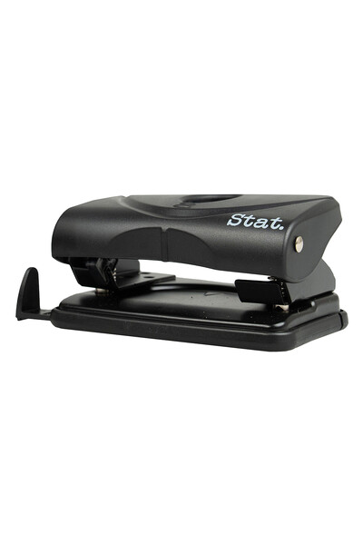 Stat Hole Punch - Medium 2-Hole (20 Sheets): Plastic Black