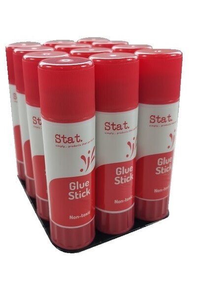 Stat Glue Stick - 21gm Clear Stick (Pack of 12)