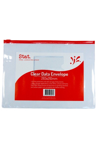 Stat Clear Storage Wallet: 283x210mm - Transparent