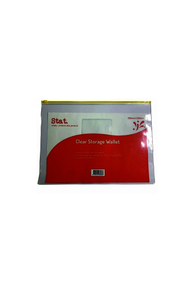 Stat Clear Storage Wallet: 330x240mm - Transparent