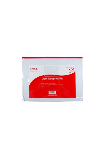 Stat Clear Storage Wallet: 390x285mm - Transparent