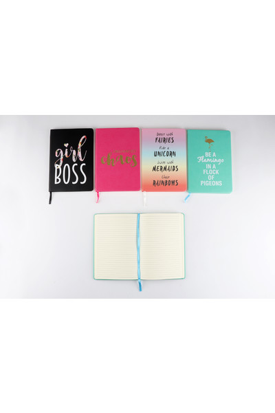 Stylex Notebook - PU Cover Fashion (A5): Assorted 192 Pages (Pack of 4)