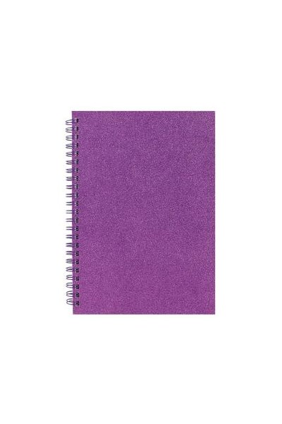 Stylex Notebook - Time to Shine (A5): Glitter Purple (120 Pages)