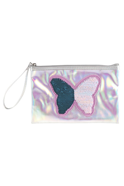 Stylex Flat Pencil Case (197x127) - Time to Shine: Glitter Silver