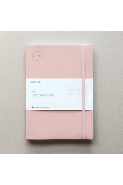 Each Day Diary - 2021 Teacher Planner: Pale Pink